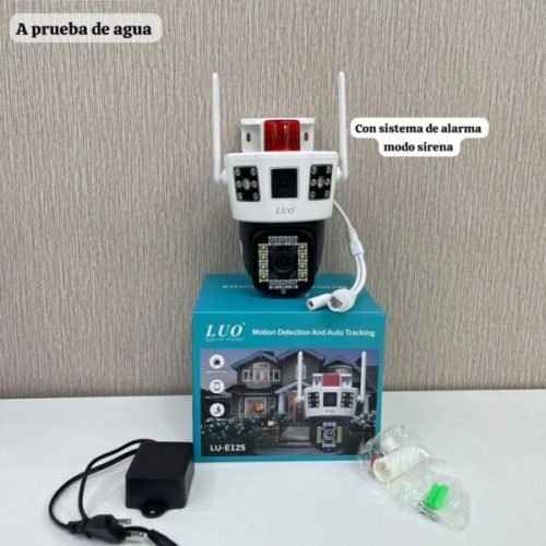 CAMARA SEGURIDAD LU-E125 TRIPLE Consistema de alarma modo sirena