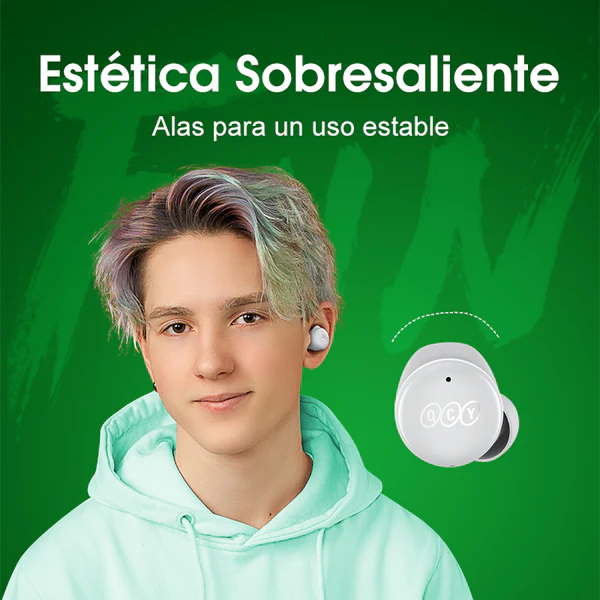 Auricular In-ear Gamer Inalámbrico Qcy T17 Luz Led - Vista adicional