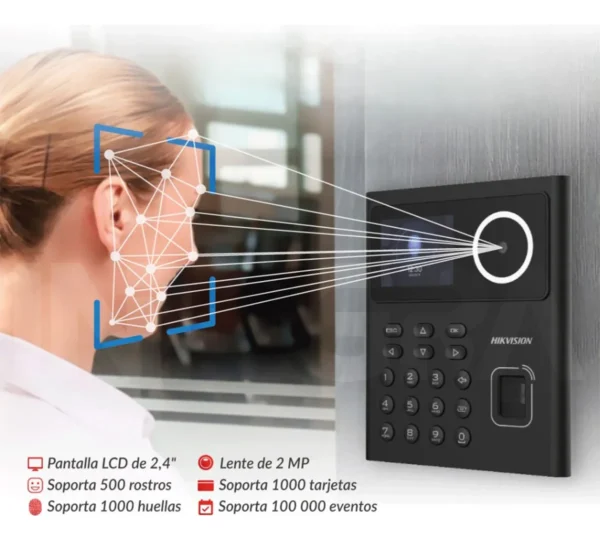 Reloj De Control De Horario Hikvision Ds-k1t320mfwx 220v - Vista adicional