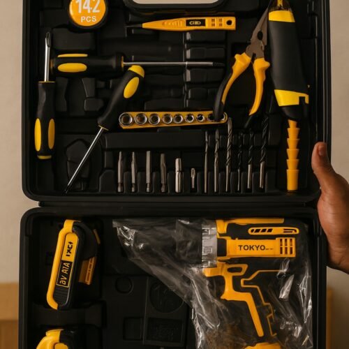 Set de Herramientas con taladro inalámbrico y 2 baterías