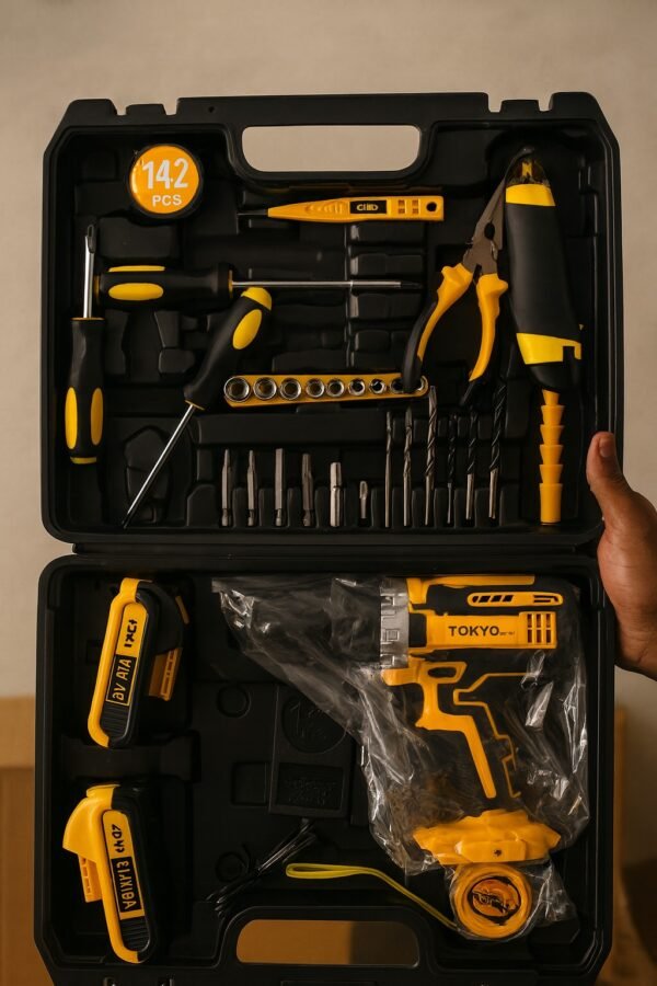 Set de Herramientas con taladro inalámbrico y 2 baterías