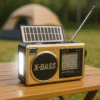 Radio Parlante Bluetooth Recargable Panel Solar + Linterna