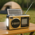 Radio Parlante Bluetooth Recargable Panel Solar + Linterna