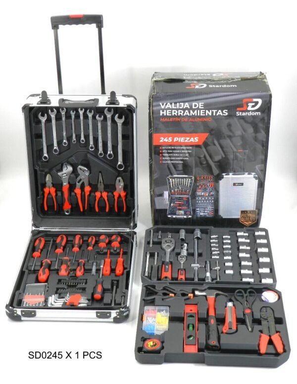 Kit De Herramientas Valija Caja De 245 Piezas Stardom Plateado