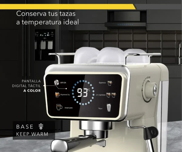 Cafetera Expresso Digital Capsulas 1,5 L 1350 W Color Crema Suono