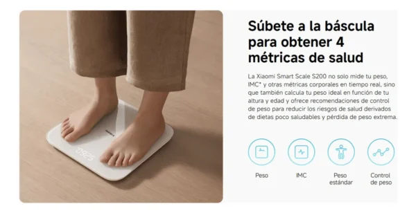 Balanza Inteligente Scale S200 Gris Capacidad 150 Kg Medición Precisa