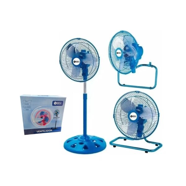 Ventilador Ibek 3 En 1 10 Pulgadas Pie Pared Piso