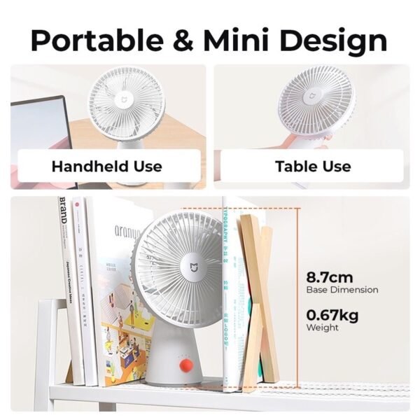 Mini Ventilador Recargable Xiaomi Mini Fan 18.5 Horas