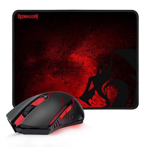 Mouse Gamer Inalámbrico 2400 DPI +Mouse Pad Redragon M601WL-BA
