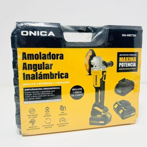 Amoladora Angular Inalambrica Onica OA-HR758