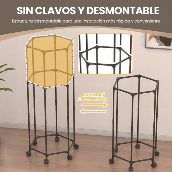 Perchero Organizador Doble con Ruedas 360° 172*70*36cm